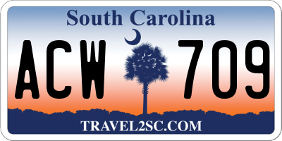 SC license plate ACW709