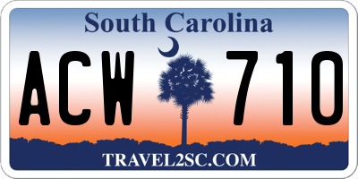 SC license plate ACW710