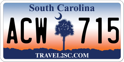 SC license plate ACW715