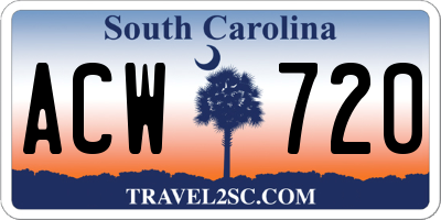 SC license plate ACW720