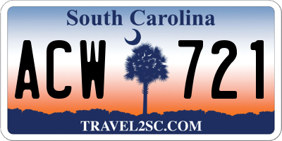 SC license plate ACW721