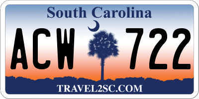 SC license plate ACW722