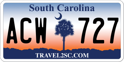 SC license plate ACW727