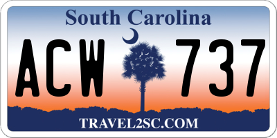 SC license plate ACW737