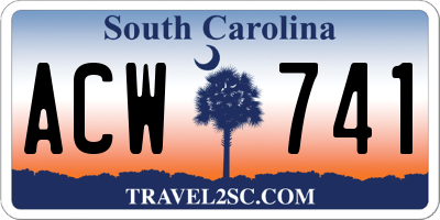 SC license plate ACW741