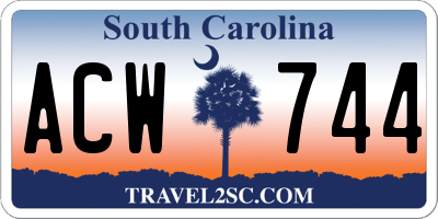 SC license plate ACW744