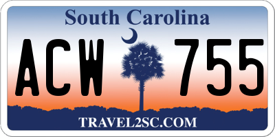 SC license plate ACW755