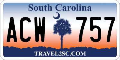 SC license plate ACW757