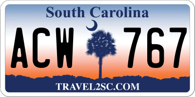 SC license plate ACW767