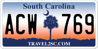 SC license plate ACW769