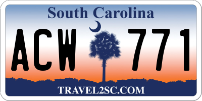 SC license plate ACW771