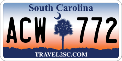 SC license plate ACW772