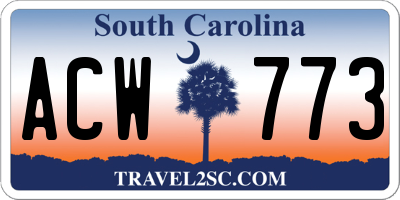 SC license plate ACW773