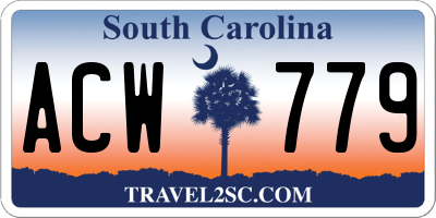 SC license plate ACW779