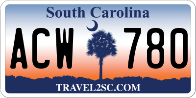 SC license plate ACW780