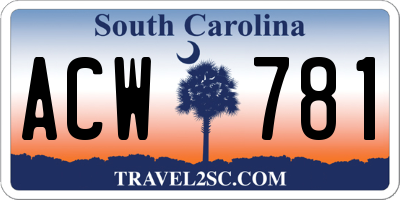 SC license plate ACW781