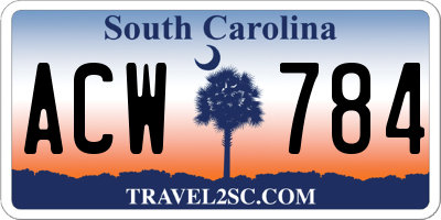 SC license plate ACW784