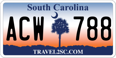 SC license plate ACW788