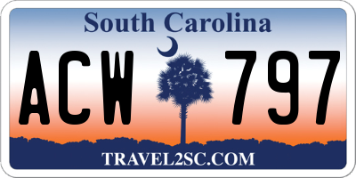 SC license plate ACW797