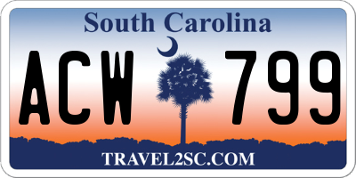 SC license plate ACW799