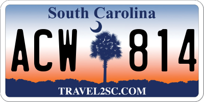 SC license plate ACW814