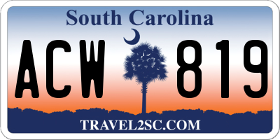 SC license plate ACW819