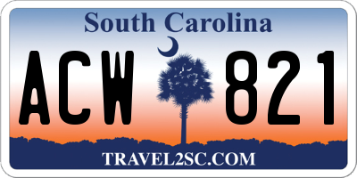 SC license plate ACW821