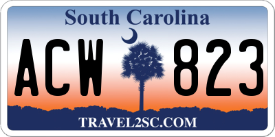 SC license plate ACW823