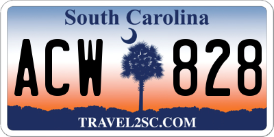 SC license plate ACW828
