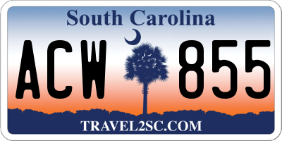 SC license plate ACW855