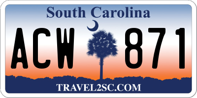 SC license plate ACW871