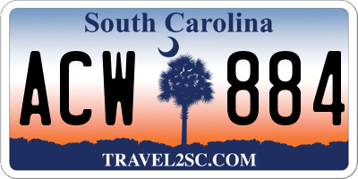 SC license plate ACW884
