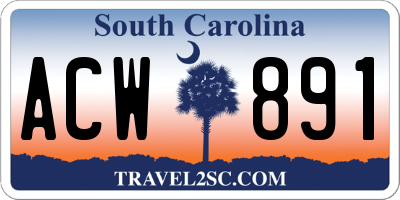 SC license plate ACW891