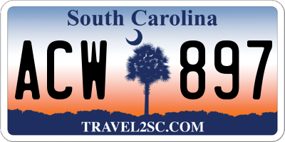 SC license plate ACW897