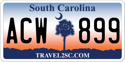 SC license plate ACW899