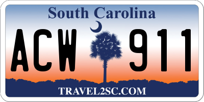 SC license plate ACW911