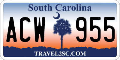 SC license plate ACW955