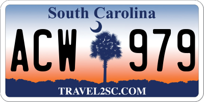 SC license plate ACW979