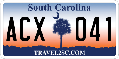 SC license plate ACX041