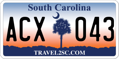 SC license plate ACX043