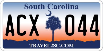SC license plate ACX044