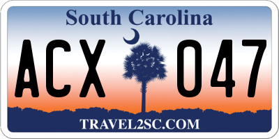 SC license plate ACX047