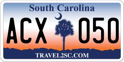 SC license plate ACX050