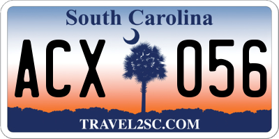 SC license plate ACX056
