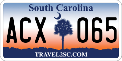 SC license plate ACX065