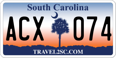 SC license plate ACX074