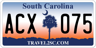 SC license plate ACX075