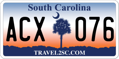 SC license plate ACX076