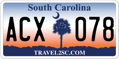 SC license plate ACX078