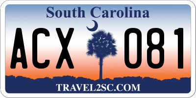 SC license plate ACX081